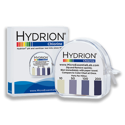 أوراق اختبار الكلور Hydrion (Micro Essentials)